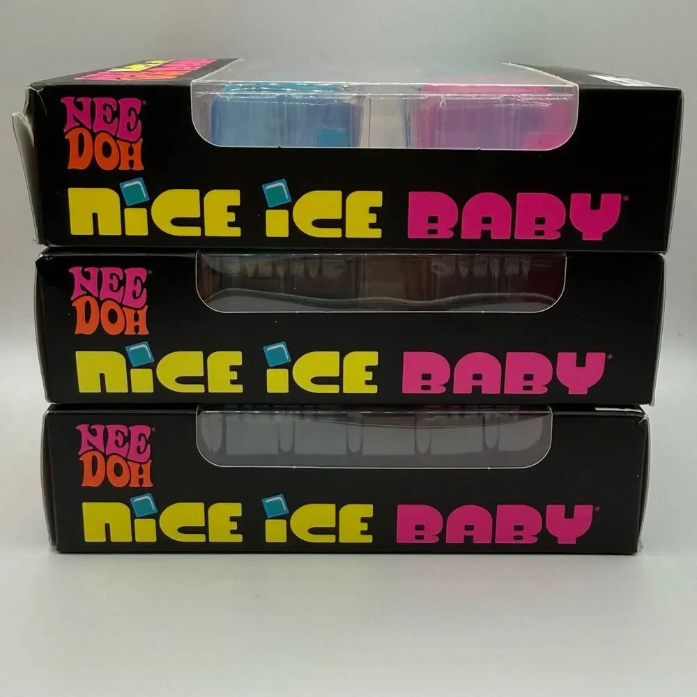 Schylling - NeeDoh Nice Ice Baby *3 Boxes* 4 Cubes Per Box. New Viral Squish Toy